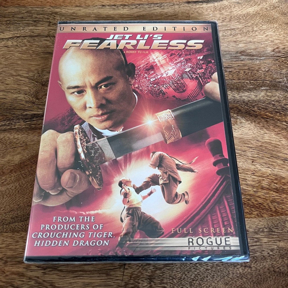 Jet Li Fearless DVD Unrated Edition Full Screen Martial Arts Action Movie New